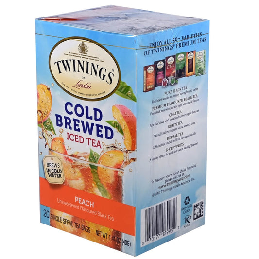 Twinings' Cold Brewed Iced Tea Peach - 20 count - Image 1