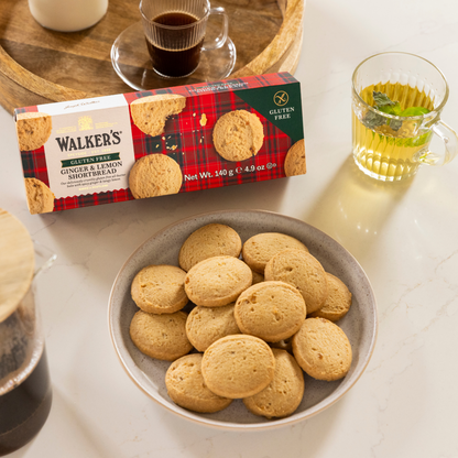 Walkers Gluten Free Pure Butter Ginger & Lemon Shortbread Cookies - 4.9oz (140g) - Image 3