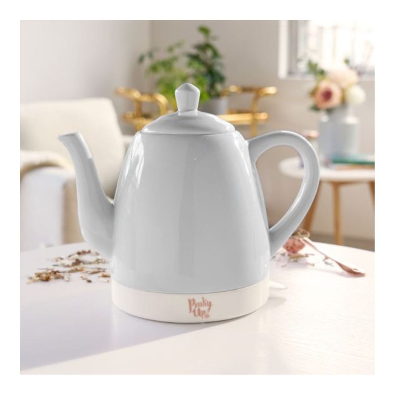 Noelle Grey Ceramic Electric Tea Kettle - 1.5L