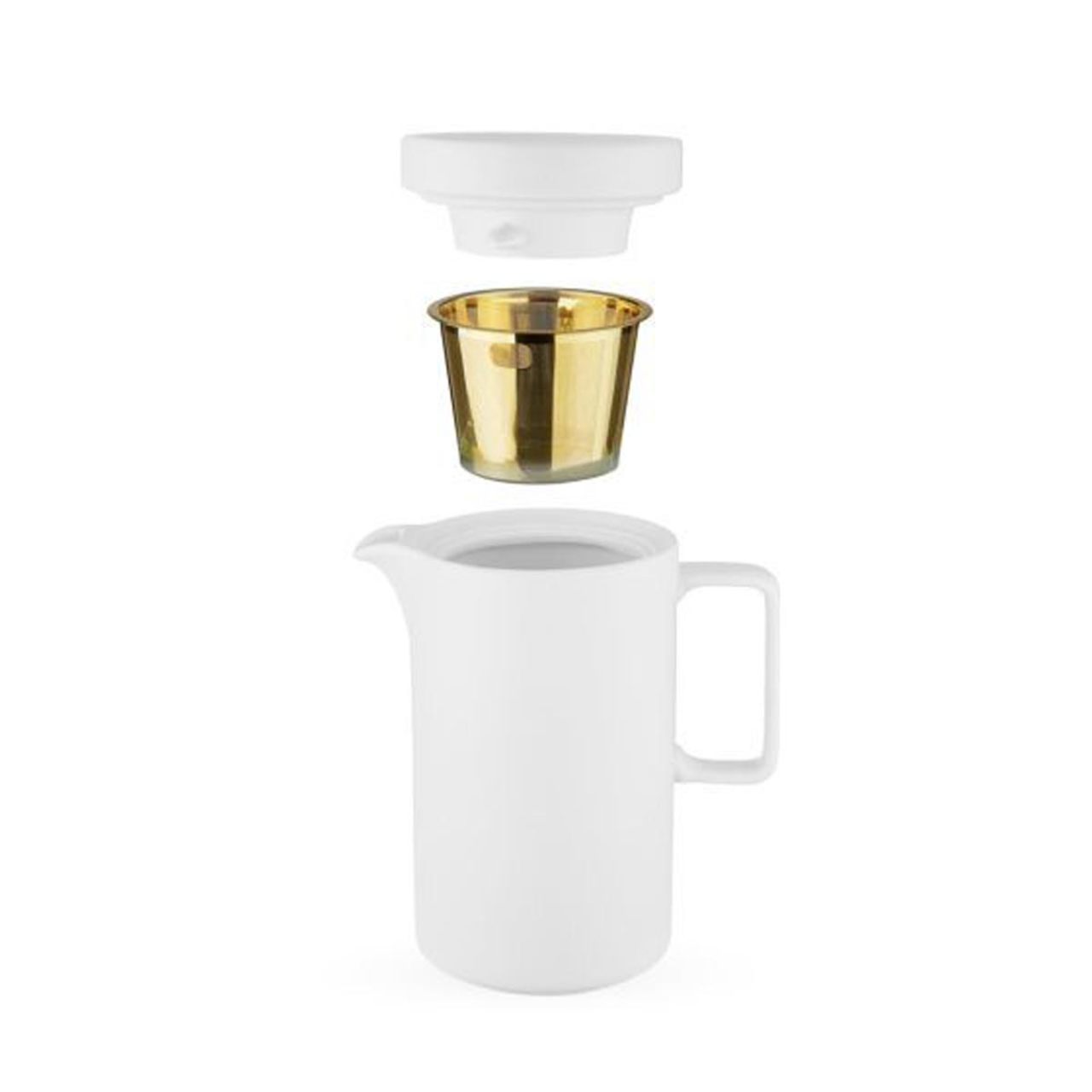 Pinky Up Jona 5 Cup Infuser Teapot - Matte White Finish - Image 3