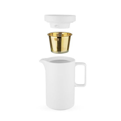 Pinky Up Jona 5 Cup Infuser Teapot - Matte White Finish - Image 3