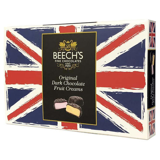 Beech’s Union Jack Dark Chocolate Fruit Creams 5.29oz (150g) - Image 1