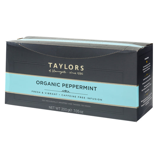 Taylors of Harrogate Organic Peppermint - String & Tag 100 count - Image 1