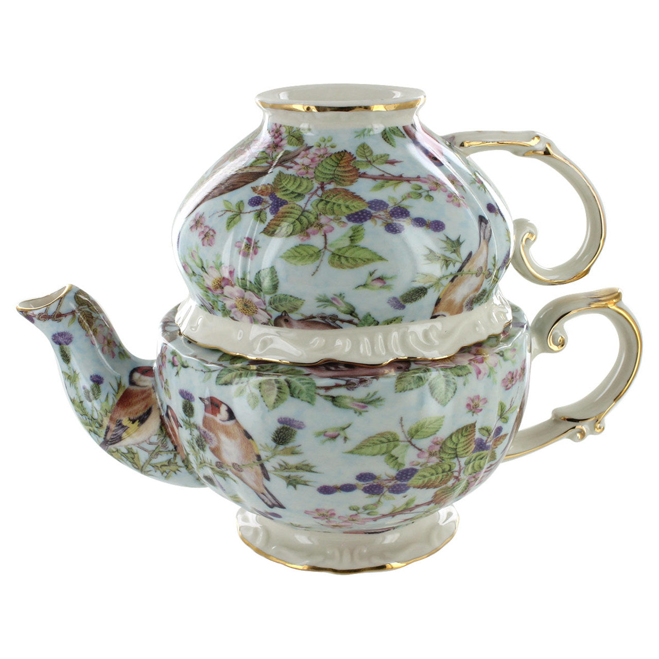 Blue Bird Chintz Porcelain - Tea for One - Image 1