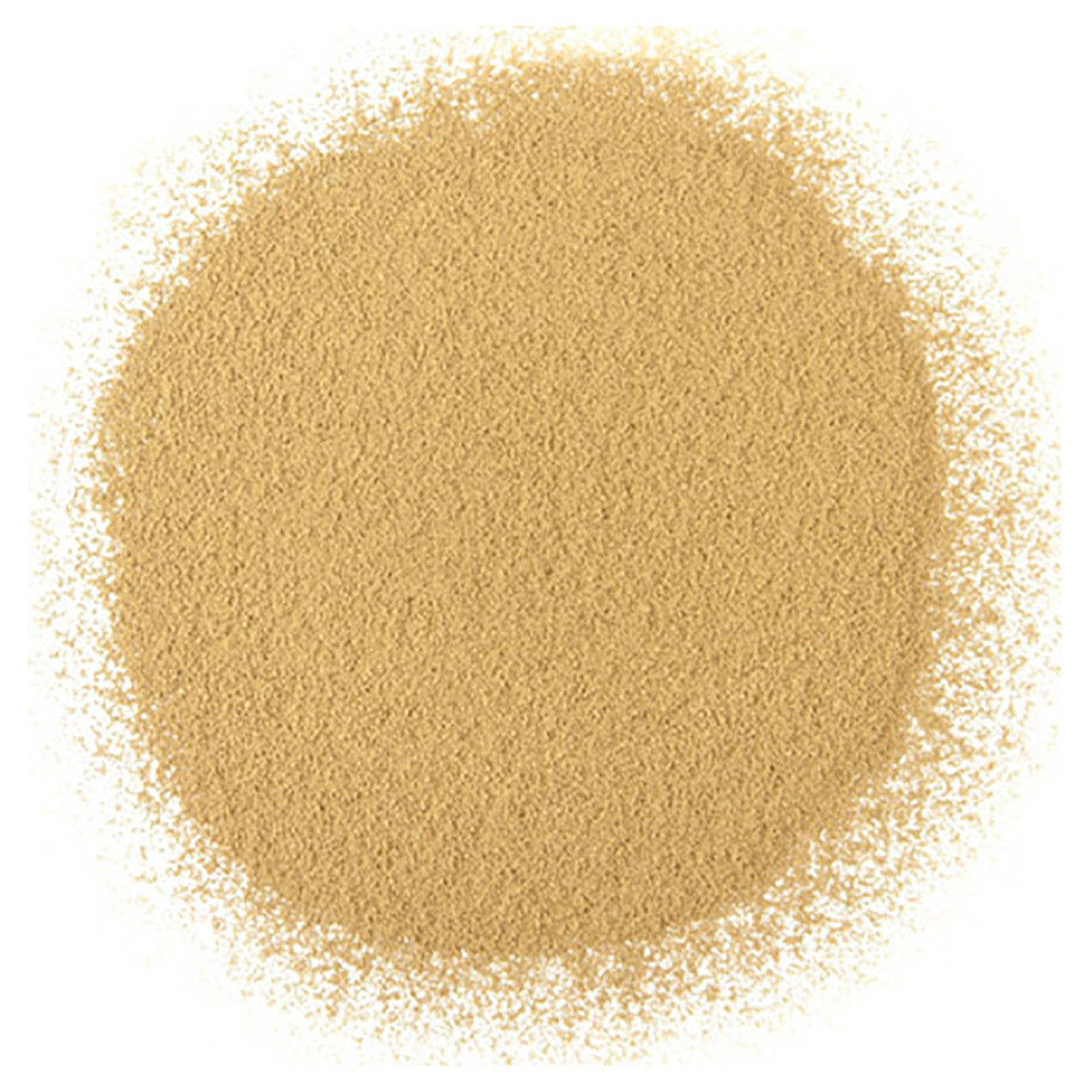 Beige English Breakfast matcha powder on a white background
