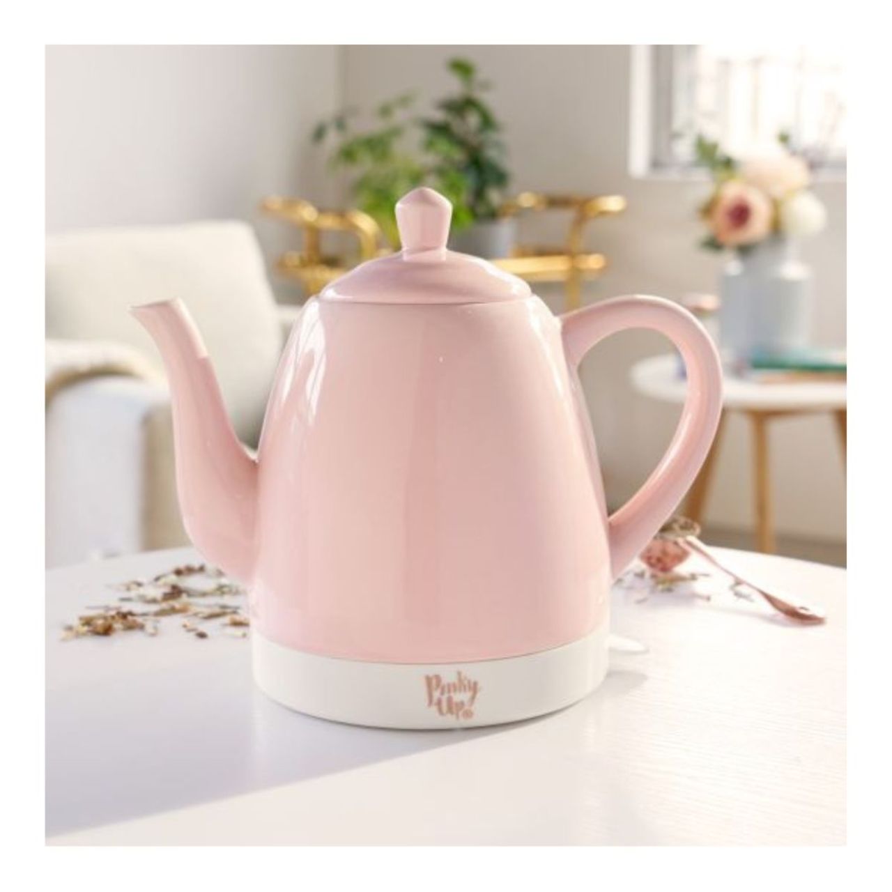 Noelle Pink Ceramic Electric Tea Kettle - 1.5L