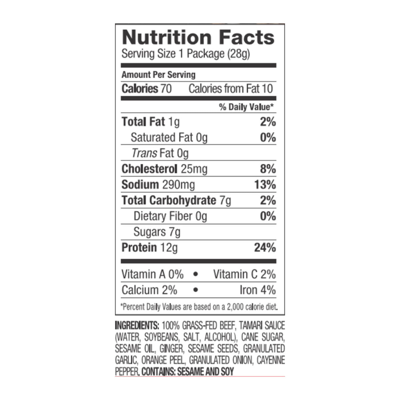 Think Jerky Sesame Teriyaki 100% Grass-Fed Beef Jerky - 1oz (28g)