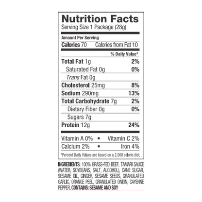 Think Jerky Sesame Teriyaki 100% Grass-Fed Beef Jerky - 1oz (28g)