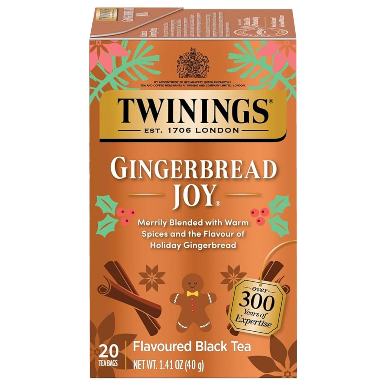 Twinings Herbal Tea - Gingerbread Joy - 20 count