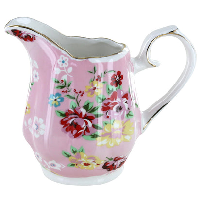 Shabby Rose Pink Porcelain Tea Set - Image 5