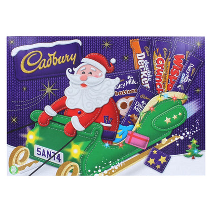 A Cadbury Santa Selection Box featuring various Cadbury chocolate bars with Santa Claus on the front.