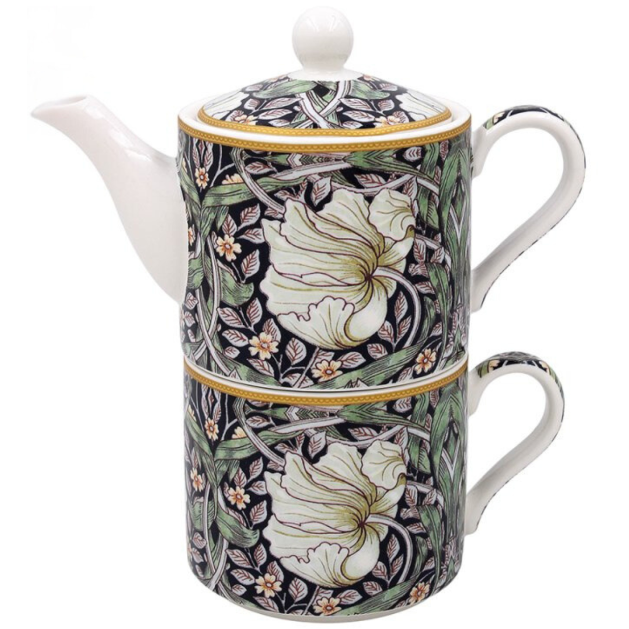 William Morris 'Pimpernel' Midnight - Tea for One - Image 1