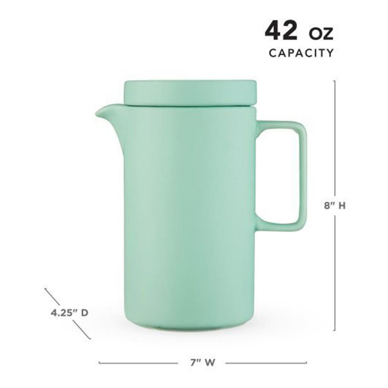 Pinky Up Jona 5 Cup Infuser Teapot - Matte Mint Finish - Image 3