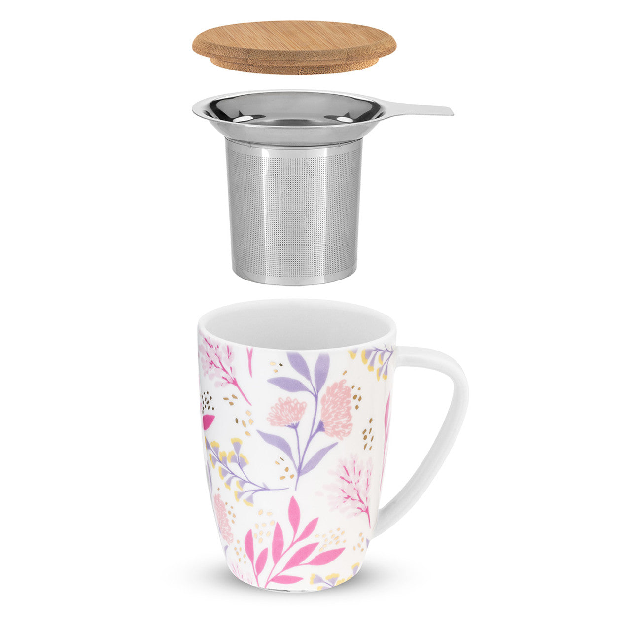 Bailey Botanical Bliss Ceramic Tea Mug & Infuser by Pinky Up