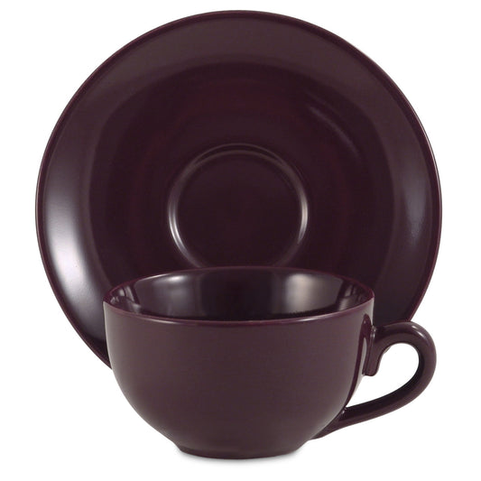 Amsterdam Tea Cup & Saucer - Plum - Image 1
