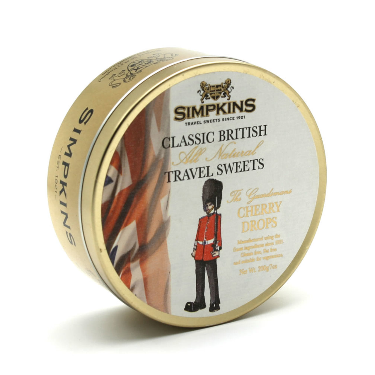 Simpkin's Travel Sweets - Guardsman Design - Sour Cherry - 7oz. (200g) - Image 1