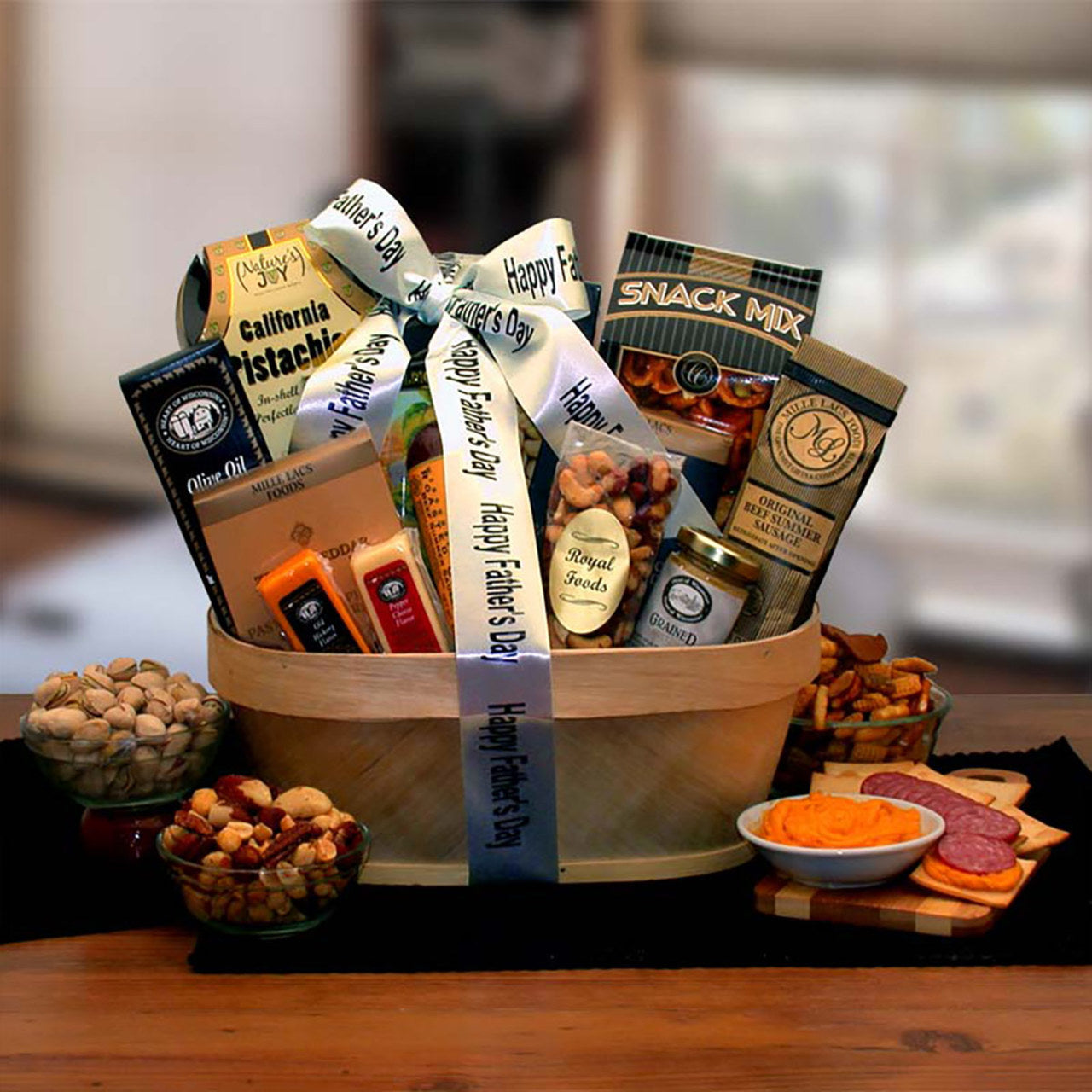 Father's Day Gourmet Nut & Sausage Gift Basket