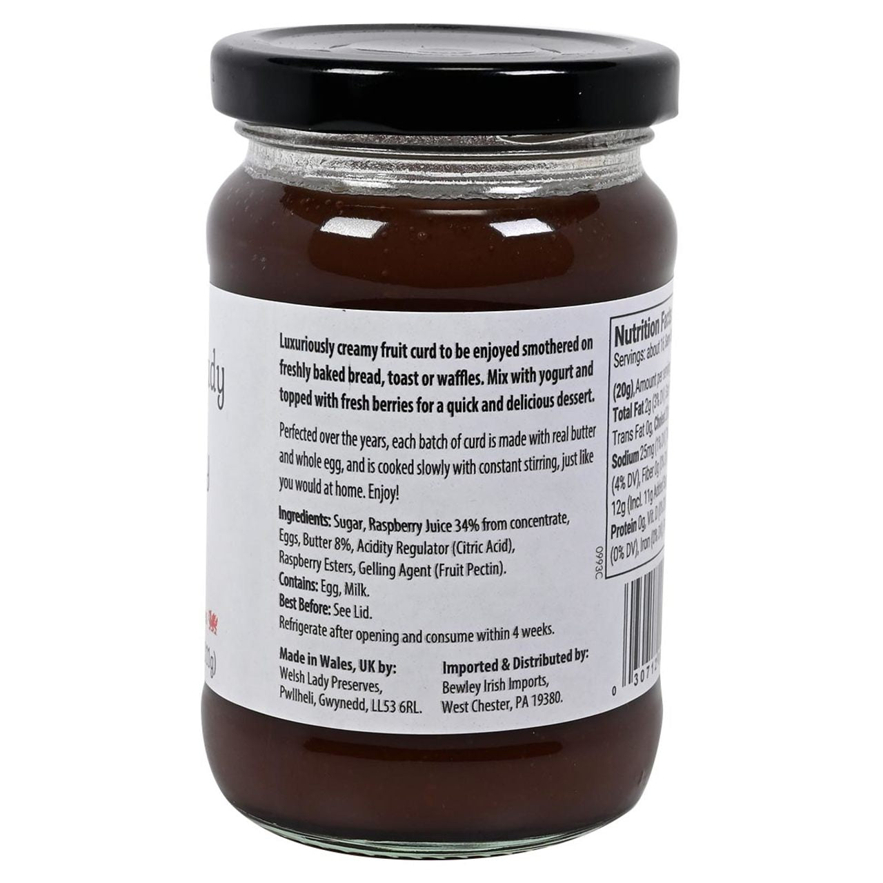 Welsh Lady's Raspberry Curd - 11oz (311g)
