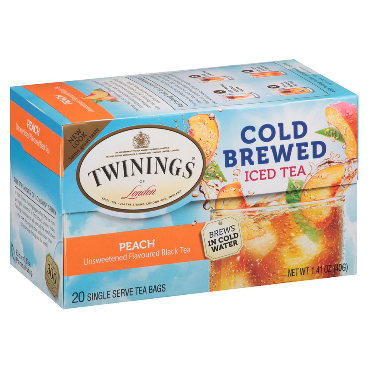 Twinings' Cold Brewed Iced Tea Peach - 20 count
