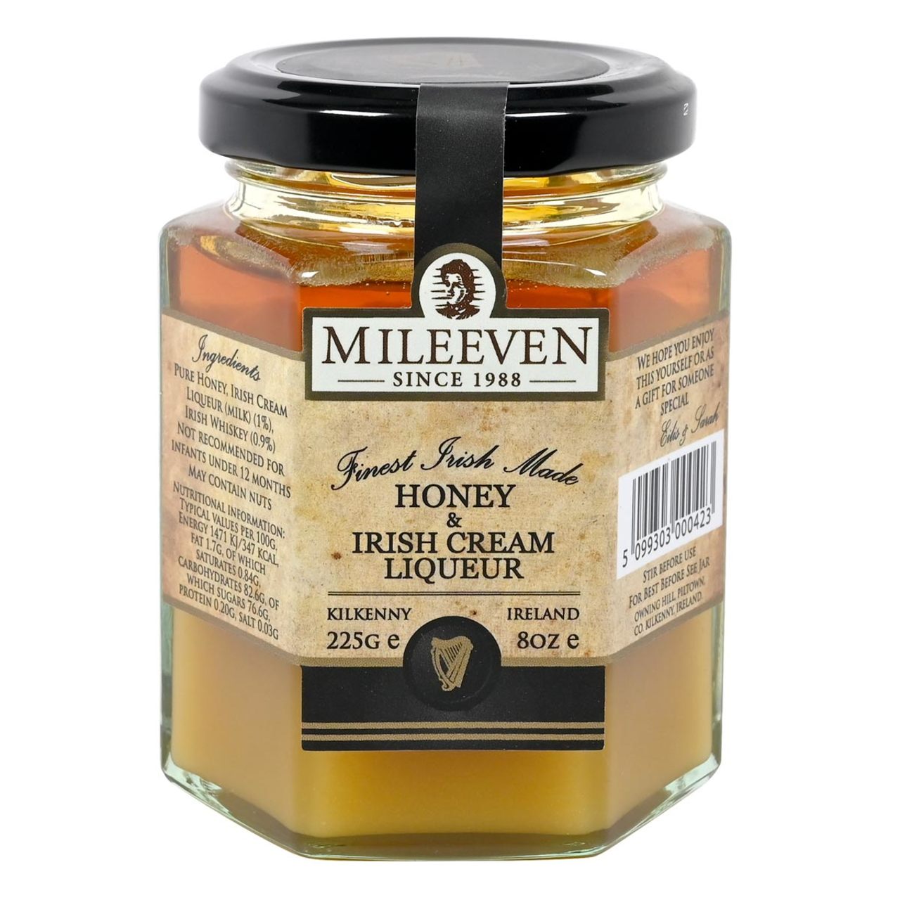 Mileeven Irish Cream Liqueur Honey - 8oz (225g)