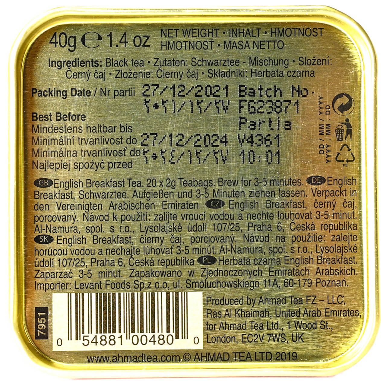 Ahmad Tea London Phone Tin - 25 Tea Bags