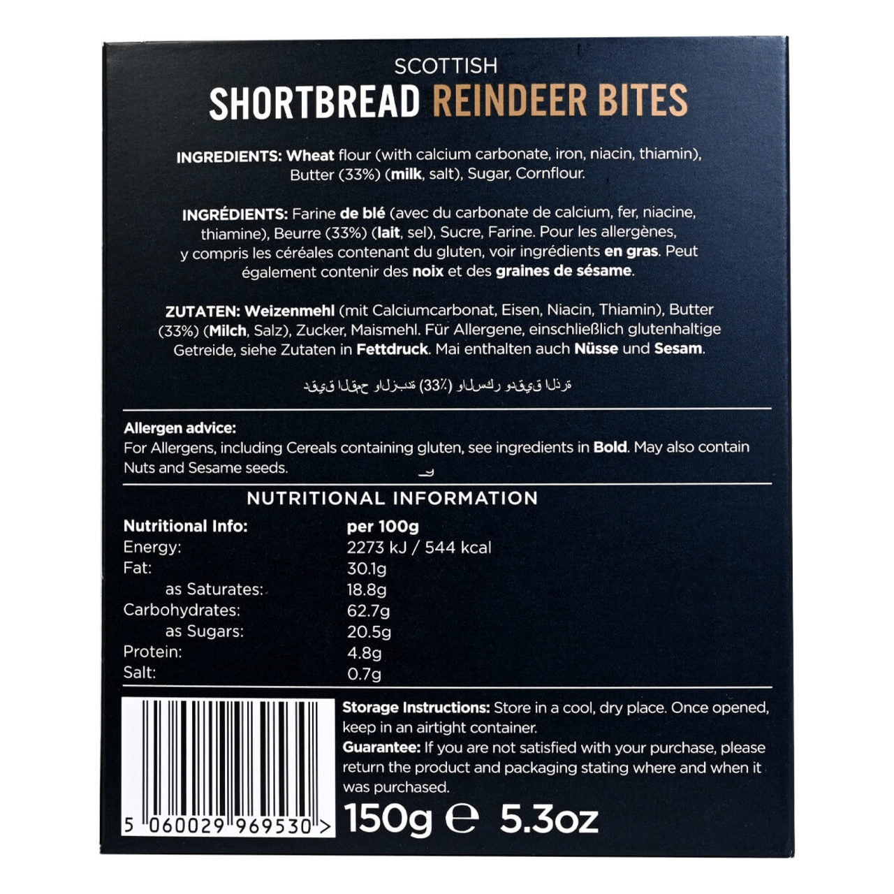 Reids Of Caithness Shortbread Reindeer Bites - 5.29oz (150g)