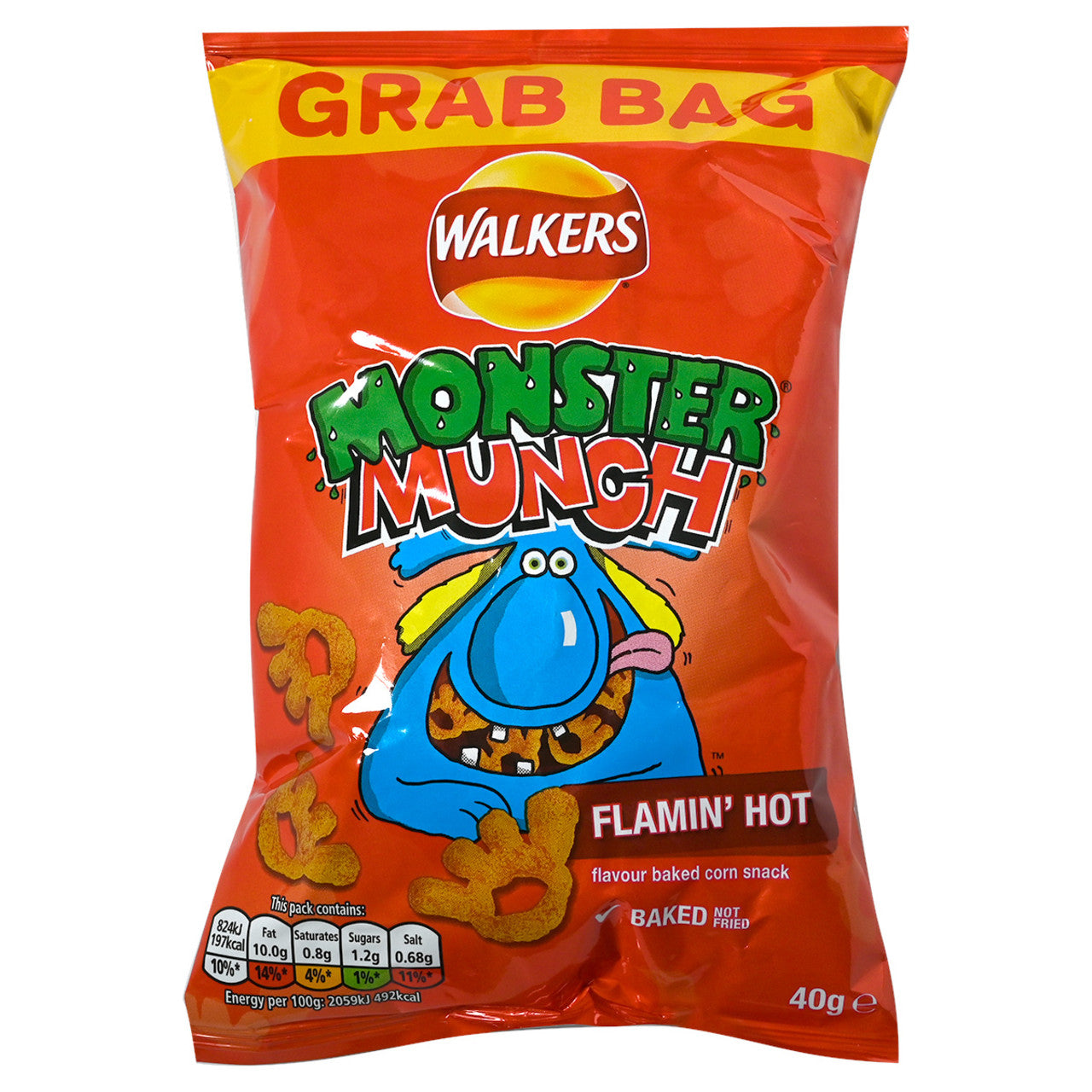Walkers' Flaming Hot Monster Munch - 1.41oz (40g)